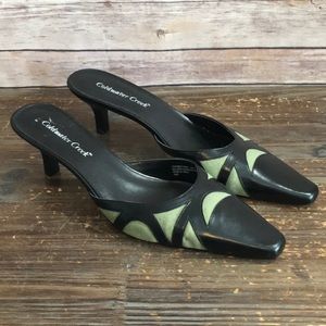 Coldwater Creek Kitten Heel Mules